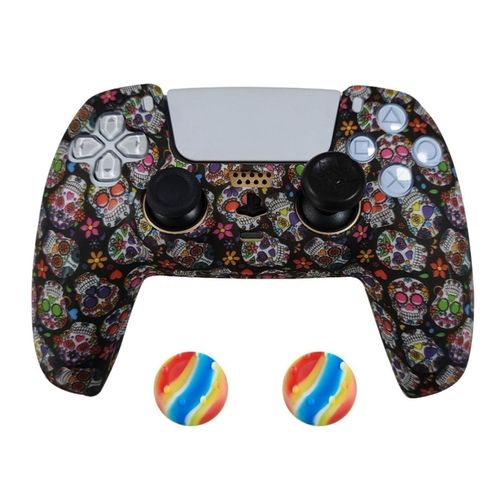 2 x Schutzhülle für Playstation 5 DualSense Controller Skin Silikon Schutz Motiv