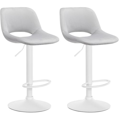 CLP 2er Set Barhocker Camden I Samt-Bezug