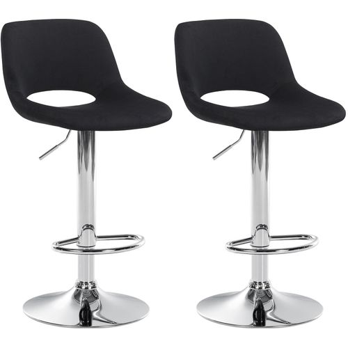 CLP 2er Set Barhocker Camden I Samt-Bezug