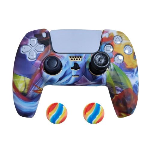 2 x Schutzhülle für Playstation 5 DualSense Controller Skin Silikon Schutz Motiv