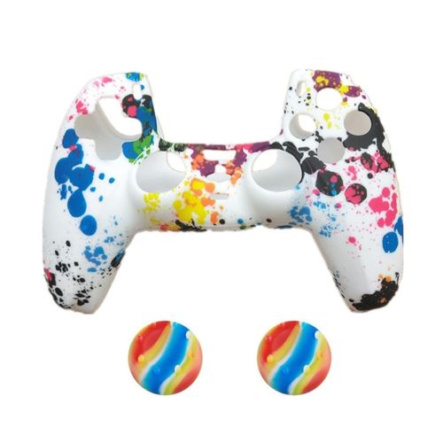 2 x Schutzhülle für Playstation 5 DualSense Controller Skin Silikon Schutz Motiv
