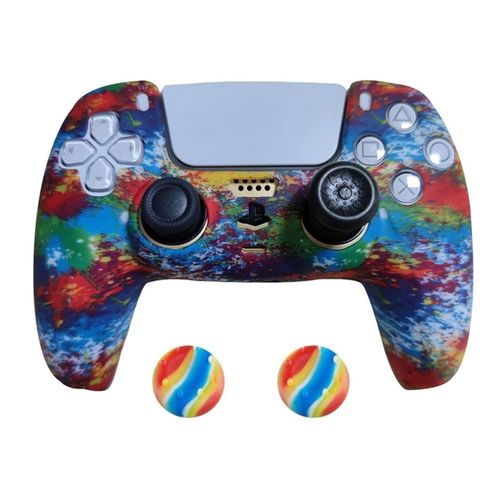 2 x Schutzhülle für Playstation 5 DualSense Controller Skin Silikon Schutz Motiv