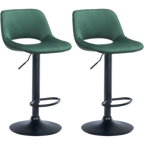 CLP 2er Set Barhocker Camden I Samt-Bezug