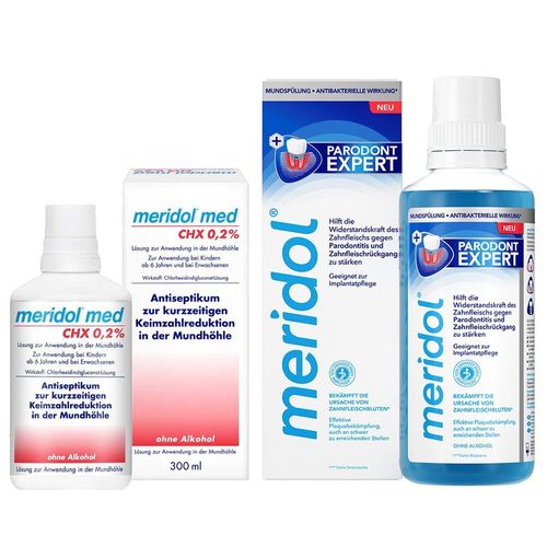 MERIDOL MED CHX 0,2% + MERIDOL PARODONT EXP. MUNDS 300+400 ml