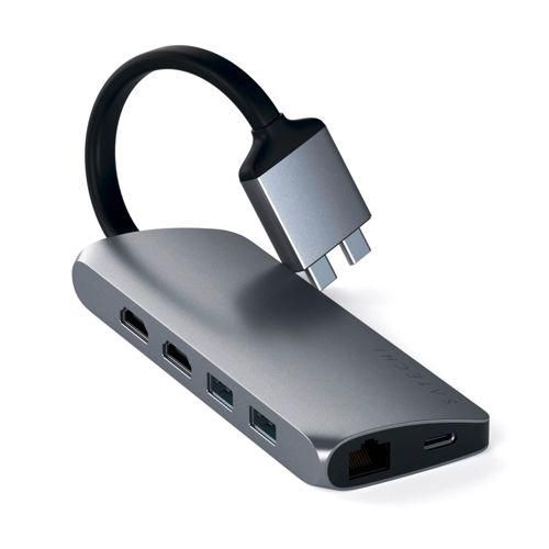 Satechi Type-C Dual Multimedia Adapter space gray