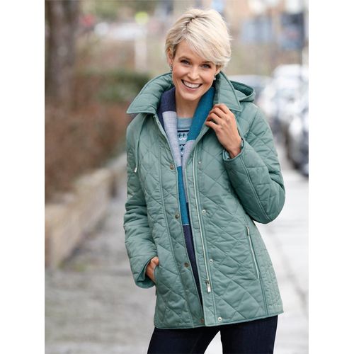Winterjacke CASUAL LOOKS, Damen, Gr. 52, grün (jade), 100% Polyamid, unifarben, Langarm, Jacken