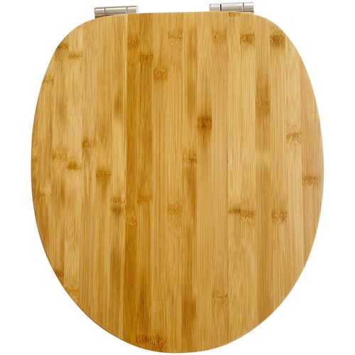 WC-Sitz ADOB "Bambus dunkel", braun, B:37cm H:5,8cm L:44,5cm, Holz, WC-Sitze, mit Absenkautomatik, geeignet für alle handelsüblichen WC's