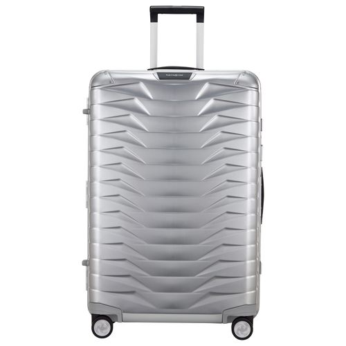 Hartschalen-Trolley SAMSONITE "PROXIS ALU, 76cm", Gr. B/H/T: 52cm x 76cm x 29cm 91 l, silber (aluminium), Koffer, Reisekoffer, Koffer-groß, Hartschalenkoffer, TSA-Schloss