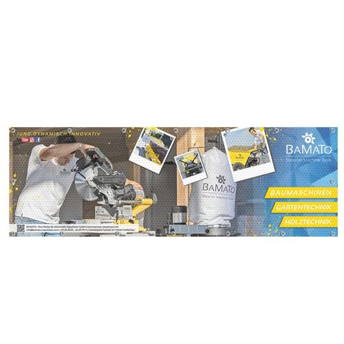 BAMATO Werbebanner mit hochwertigem Druck auf Meshplane (Motiv 3)
