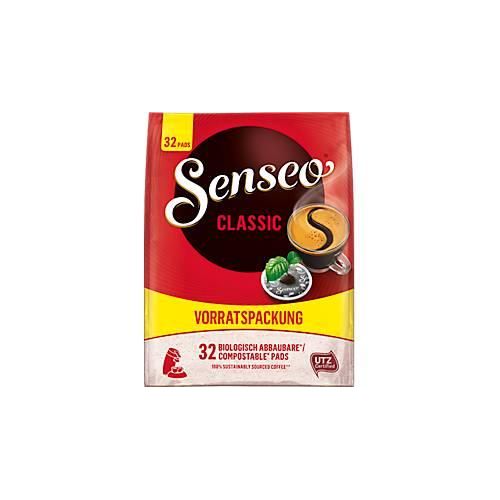 Senseo Kaffeepads Classic Vorteilspackung, 32 Pads, Arabica- & Robusta-Bohnen, UTZ-zertifiziert