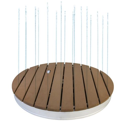 Outdoor Gartendusche Bodendusche, rund Ø 74 cm, mit Gartenschlauchanschluß