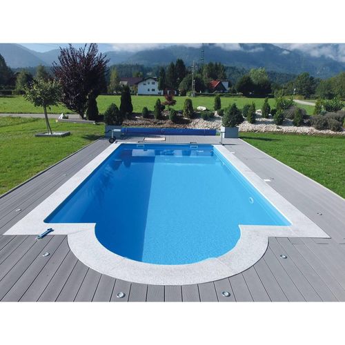 KWAD Styropor Pool de Luxe mit Römertreppe KWAD Styropor Pool Set de Luxe mit Römertreppe 8 x 4 x 1,5 m grau