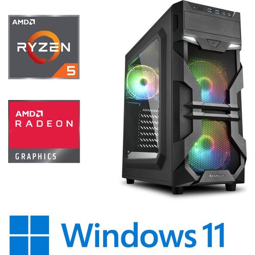 Gaming System AMD Ryzen 5 8600G 6-Kern 5.0GHz 16GB RAM 4TB SSD Radeon 760M Grafik Windows 11 Pro
