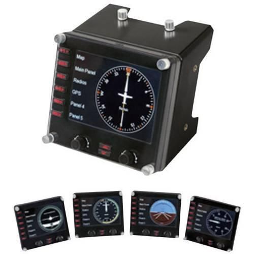 Logitech Gaming Saitek Pro Flight Instrument Panel PZ46 Flugsimulator-Controller USB PC Schwarz