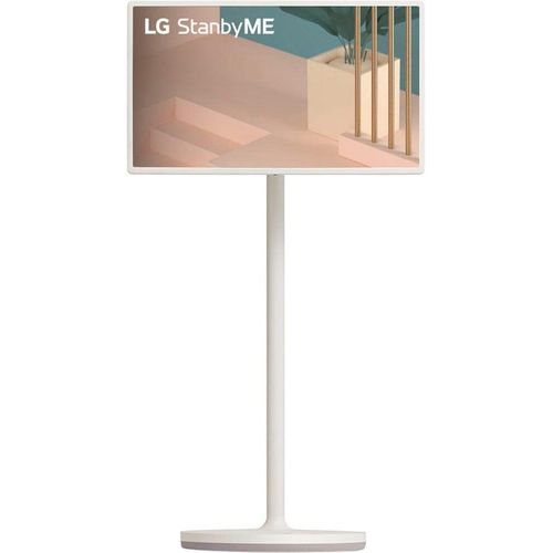 LG LED-Fernseher, E (A-G), grau (aluminium), 27, Fernseher, Integrierter Akku (bis zu 3Std. Laufzeit), Dreh- & Neigbar, StanbyME, Topseller
