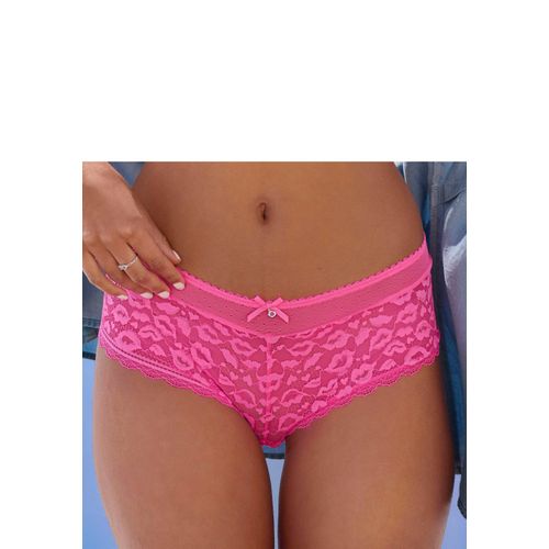 Panty VIVANCE Gr. 44/46, pink, Damen, Microtouch, Spitze, Mesh, Obermaterial: 88% Polyamid, 12% Elasthan, Unterhosen, aus Spitze in Kussmund-Optik und weichem Mesh-Material