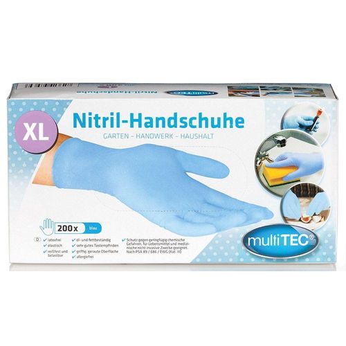 Nitril-Einweghandschuhe, Blau, Größe XL - 200er Set