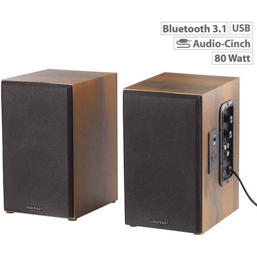 MSS-90.usb Lautsprecher Holz Gehäuse Aktiver Stereo-Regallautsprecher Bluetooth Boxen