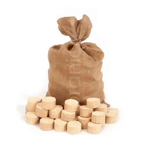 Floranica Holzbriketts 100% Gepresste Rundholzbriketts 12,5kg im Jutesack Brikett Ideal für Kamin Of