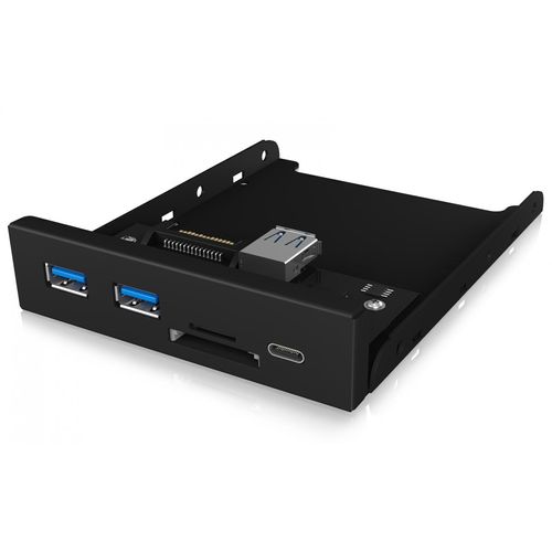 IB-HUB1417-i3, 3 Port Hub für 3,5" Einbauschacht mit Kartenleser