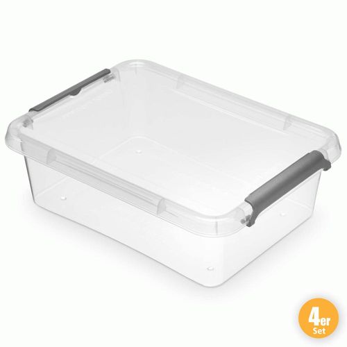 Ordnung Clipboxen, je ca. 19,5 x 15 x 6 cm - 4er-Set