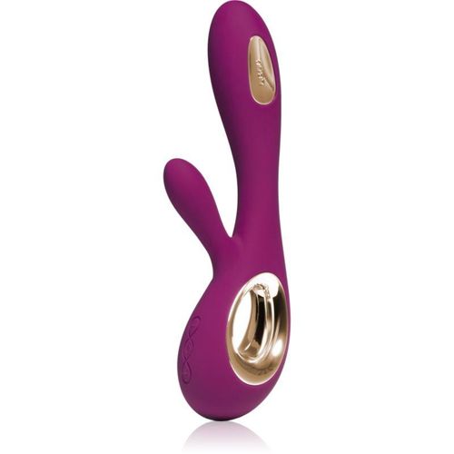 Lelo Soraya Wave Vibrator mit Klitoris-Stimulator Deep Rose 21,5 cm