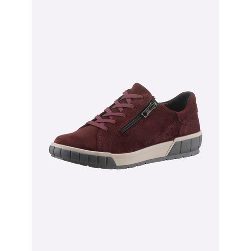 Schnürschuh CASUAL LOOKS, Damen, Gr. 39, rot (bordeaux), Veloursleder, sportlich, Schuhe