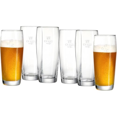 Ritzenhoff & Breker Bierglas »Willi«, (Set, 6 tlg.), 500 ml, 6-teilig