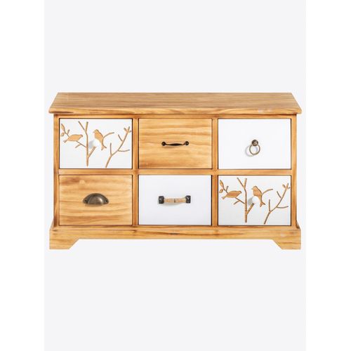 Bank HEINE HOME, beige (natur, weiß), B:80cm H:45cm T:30cm, Holz, Sitzbänke