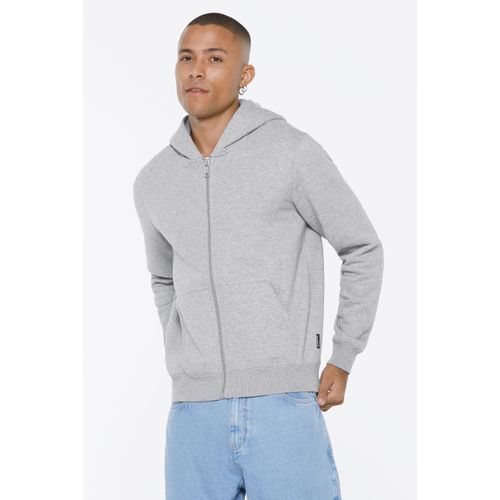 Kapuzensweatjacke HARLEM SOUL, Herren, Gr. XXXL, grau, Material: 65% Baumwolle, 35% Polyester, unifarben, casual, lässig geschnitten normal, Langarm eingesetzt Rippbündchen, Sweatjacken, mit Baumwolle