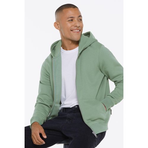 Kapuzensweatjacke HARLEM SOUL, Herren, Gr. XXL, grün (jade grün), Material: 65% Baumwolle, 35% Polyester, unifarben, casual, lässig geschnitten normal, Langarm eingesetzt Rippbündchen, Sweatjacken, mit Baumwolle