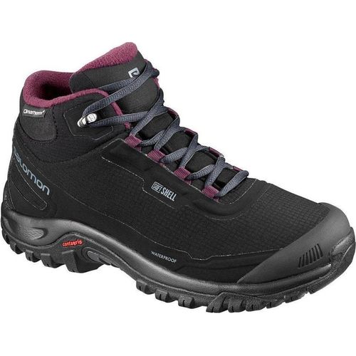 SALOMON SHOES SHELTER CS WP W Bk/Ebony/Wine Black/Ebony/Winetasting 6