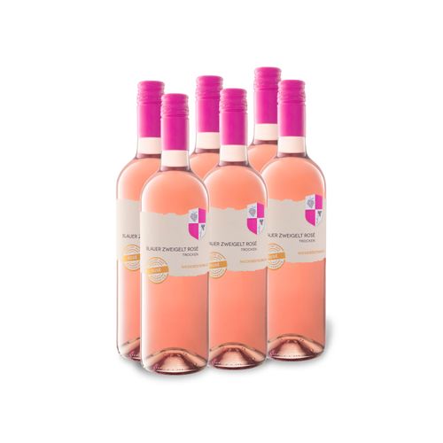 6 x 0,75-l-Flasche Weinpaket Wappen-Serie Blauer Zweigelt Rose trocken, Roséwein