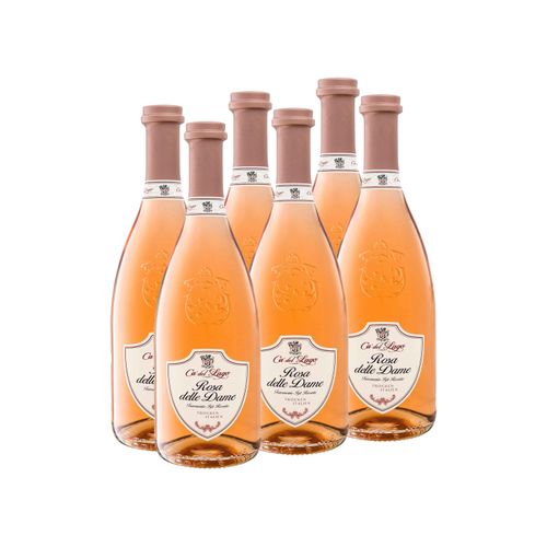 6 x 0,75-l-Flasche Weinpaket Ca' del Lago Rosa dele Dame Trevenezie IGT trocken, Roséwein