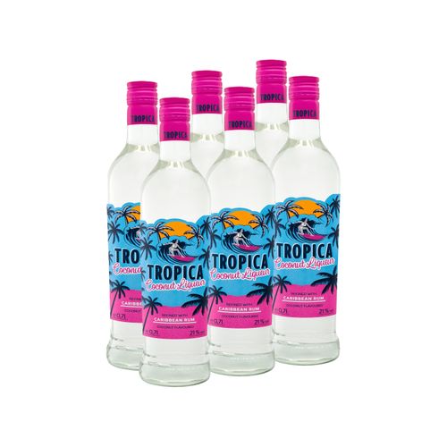 6 x 0,7-l-Flasche Tropica Kokosnusslikör 21% Vol