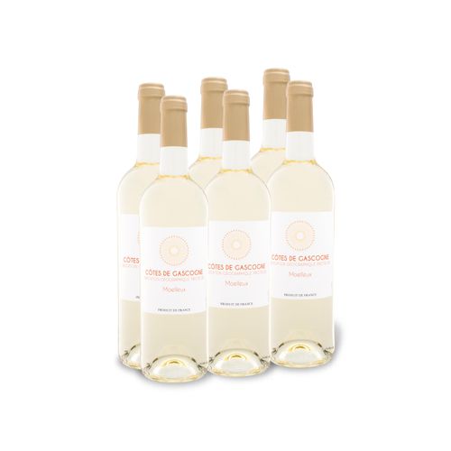 6 x 0,75-l-Flasche Weinpaket Côtes de Gascogne Moelleux IGP lieblich, Weißwein