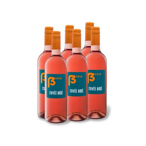 6 x 0,75-l-Flasche Weinpaket Weingut Christopher Deiß Cuvée Rosé QbA feinherb, Roséwein