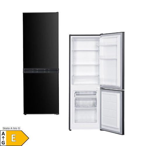 PKM Kühlgefrierkombination KG230KHEB schwarz 173L Kühlschrank LED