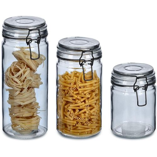 Zeller Present Vorratsglas, (Set, 3 tlg.), mit Bügelverschluss
