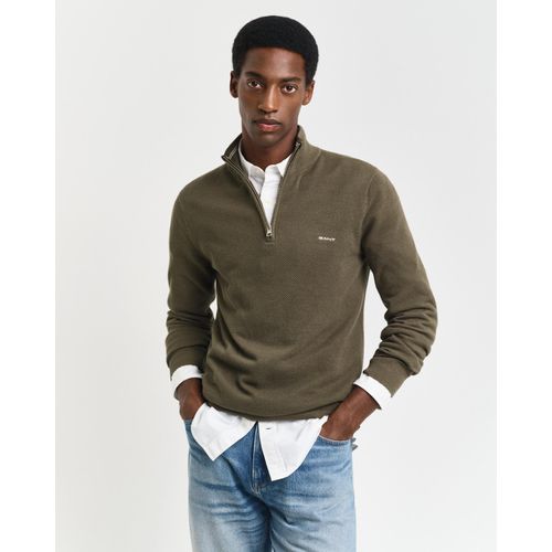 Gant Troyer »COTTON PIQUE HALF ZIP«, mit Piqué-Struktur