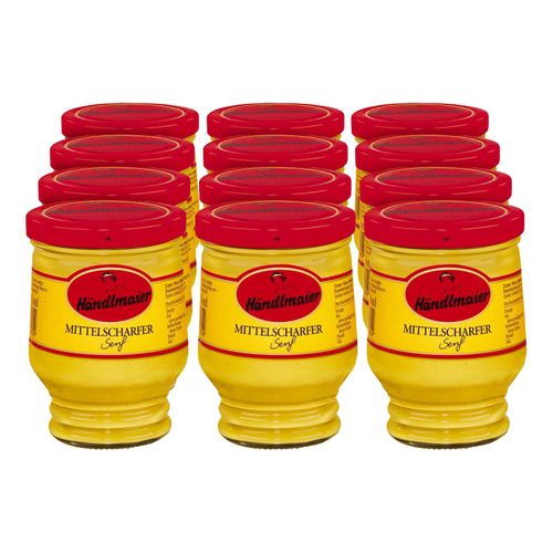 Händlmaier Senf mittelscharf 250 ml, 12er Pack