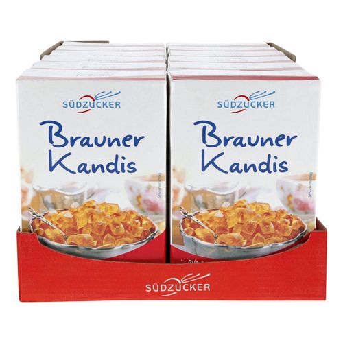 Südzucker Brauner Kandiszucker 500 g, 12er Pack