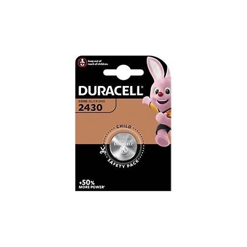 Knopfzelle Duracell® CR2430, Spannung 3 V, Lithium, silber, 1 Stück