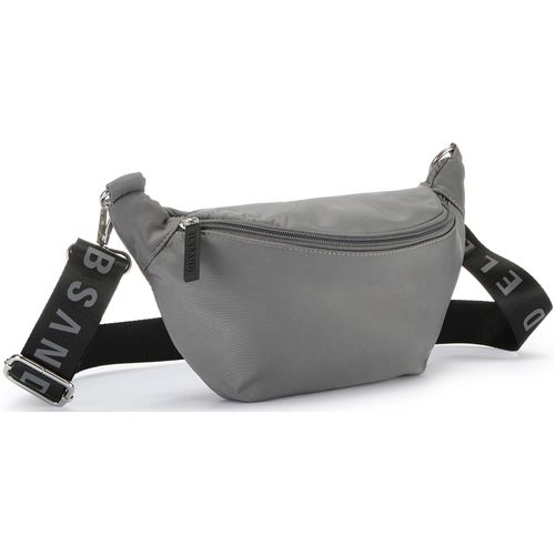 Bauchtasche ELBSAND, Damen, Gr. B/H/T: 26cm x 12cm x 7cm, grau, Polyester, unifarben, clean, Taschen, CrossBody, Gürteltasche, Brusttasche, Hüfttasche VEGAN