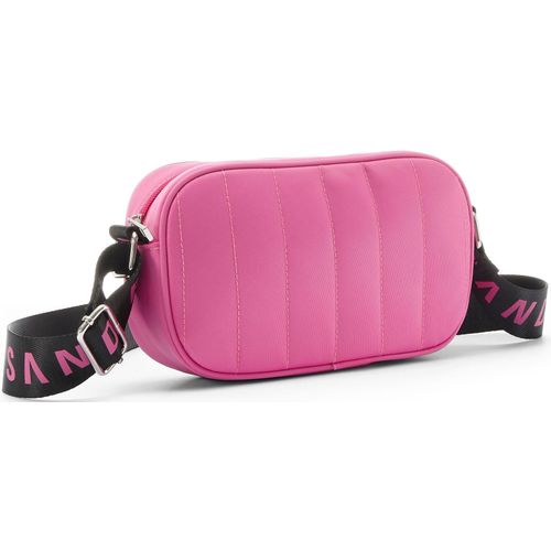 Umhängetasche ELBSAND, Damen, Gr. B/H/T: 20,5cm x 12cm x 6cm, pink, Polyester, unifarben, clean, Taschen, Handtasche mit Steppung VEGAN