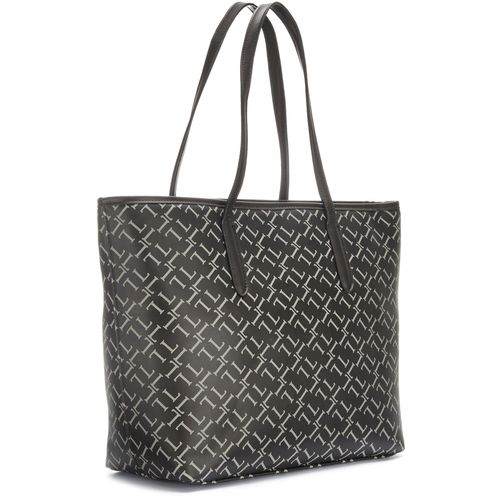 Shopper LASCANA, Damen, Gr. B/H/T: 33cm x 31cm x 15,5cm, schwarz, Lederimitat, mehrfarbig, Taschen, Schultertasche, Handtasche, Tragetasche VEGAN