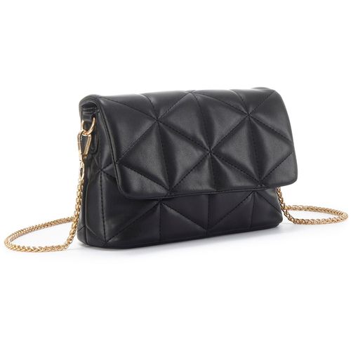 Umhängetasche VIVANCE, Damen, Gr. B/H/T: 21cm x 14cm x 8cm, schwarz, Lederimitat, Taschen Handtasche Abendtasche, Minibag mit modischer Steppung VEGAN