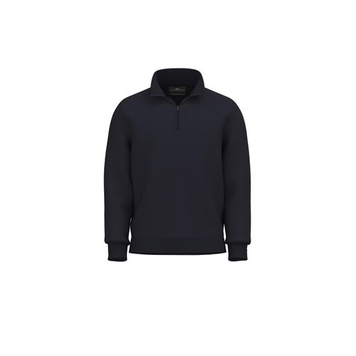 Troyer FYNCH-HATTON, Herren, Gr. XXL, blau (navy), Strick, Obermaterial: 100% Baumwolle, unifarben, casual, regular fit taillenbedeckt, Langarm Rippbündchen, Pullover, mit Logostickerei