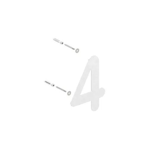 Hausnummer 4 / klein / Maße: 110 mm x 150 mm / V2A - Nummer 4