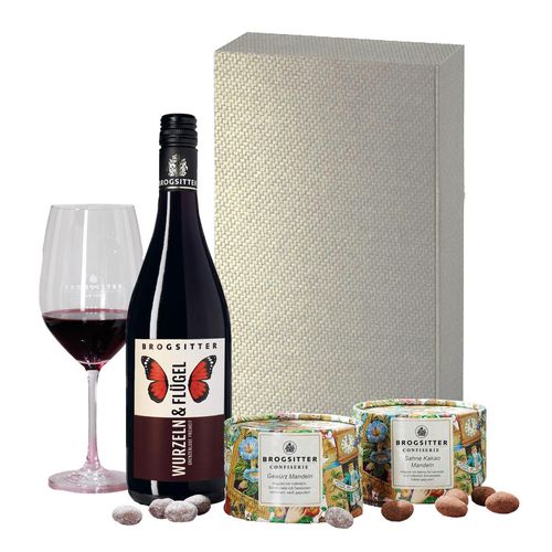 Präsent "Rotwein & Mandeln"